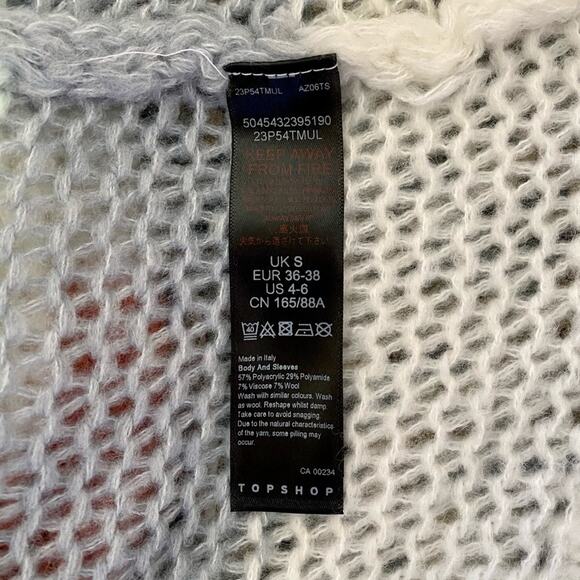 Topshop Loose Knit Stripe Cardigan, Small - Picture 5 of 5